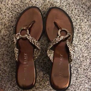 White House Black Market Braided strap sandals